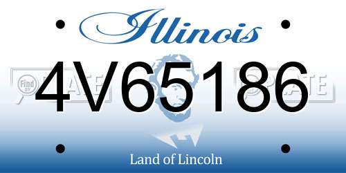 4V65186 Illinois License Plate