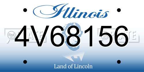 4V68156 Illinois License Plate