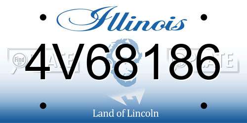 4V68186 Illinois License Plate