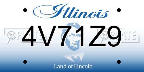 4V71Z9 Illinois License Plate