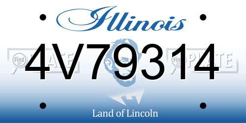 4V79314 Illinois License Plate