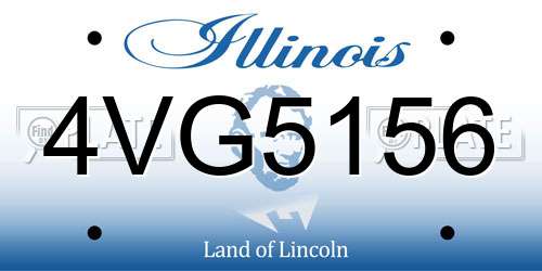 4VG5156 Illinois License Plate