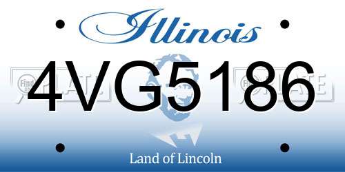 4VG5186 Illinois License Plate