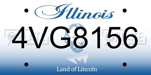 4VG8156 Illinois License Plate