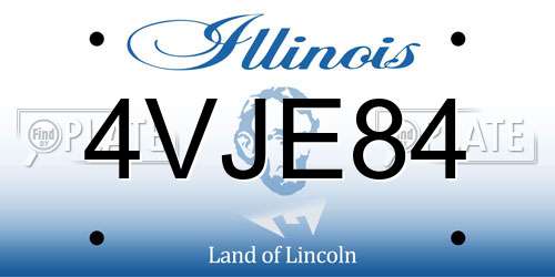 4VJE84 Illinois License Plate
