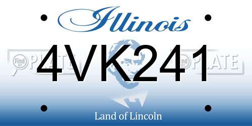 4VK241 Illinois License Plate