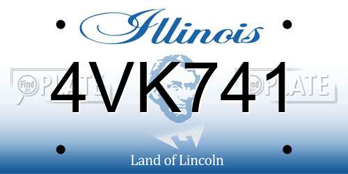 4VK741 Illinois License Plate