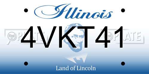 4VKT41 Illinois License Plate