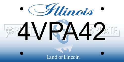 4VPA42 Illinois License Plate