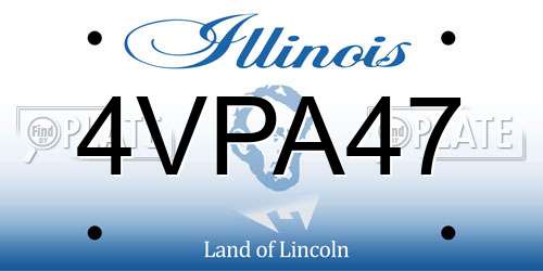 4VPA47 Illinois License Plate