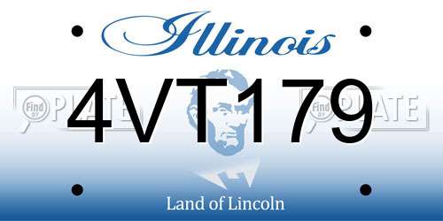 4VT179 Illinois License Plate