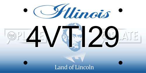 4VTI29 Illinois License Plate