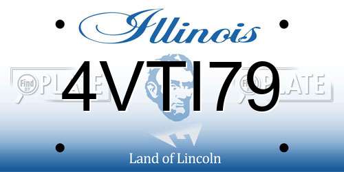 4VTI79 Illinois License Plate