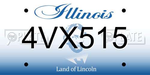 4VX515 Illinois License Plate