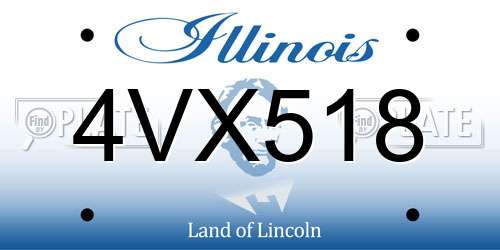 4VX518 Illinois License Plate