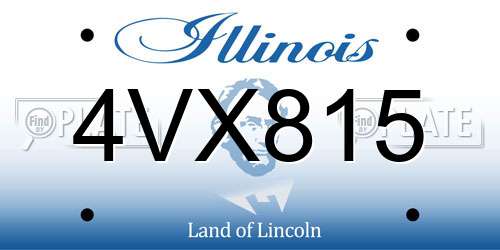 4VX815 Illinois License Plate