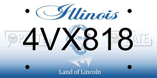4VX818 Illinois License Plate