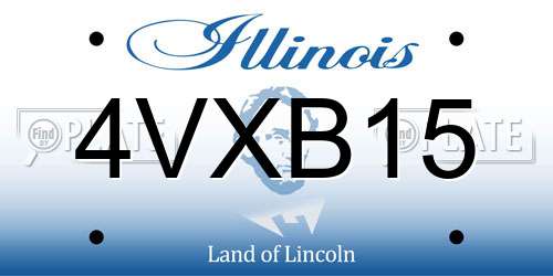 4VXB15 Illinois License Plate