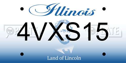 4VXS15 Illinois License Plate