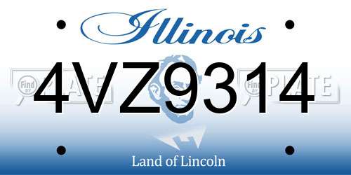 4VZ9314 Illinois License Plate