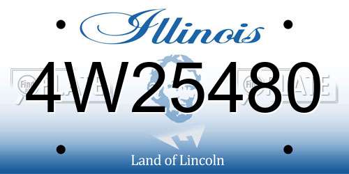 4W25480 Illinois License Plate