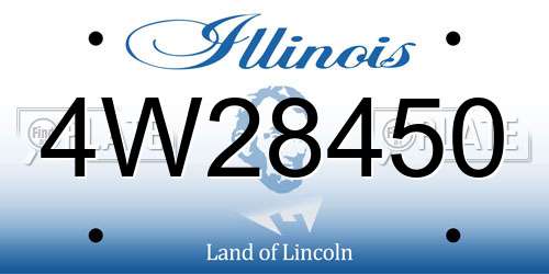 4W28450 Illinois License Plate