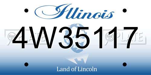 4W35117 Illinois License Plate