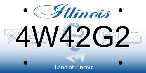 4W42G2 Illinois License Plate