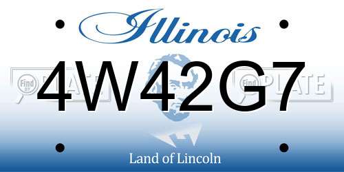 4W42G7 Illinois License Plate