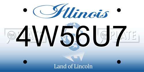 4W56U7 Illinois License Plate