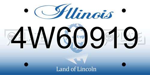 4W60919 Illinois License Plate