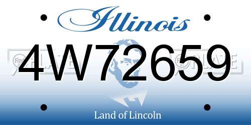 4W72659 Illinois License Plate
