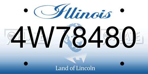 4W78480 Illinois License Plate