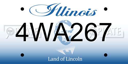 4WA267 Illinois License Plate