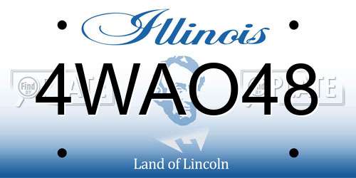 4WAO48 Illinois License Plate