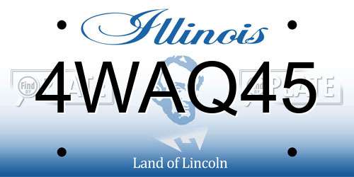 4WAQ45 Illinois License Plate