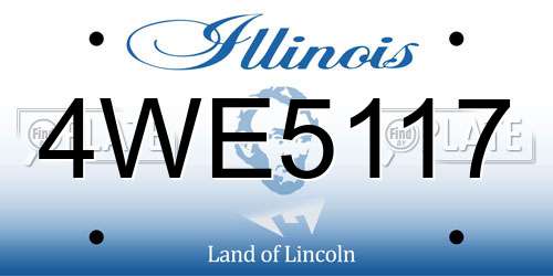 4WE5117 Illinois License Plate