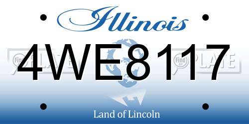 4WE8117 Illinois License Plate