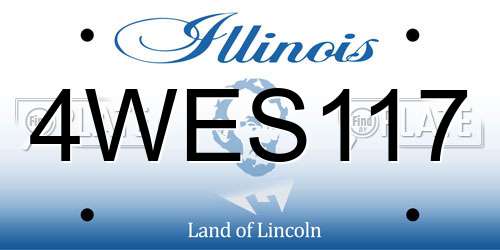 4WES117 Illinois License Plate