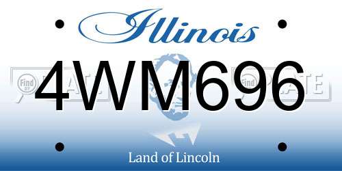 4WM696 Illinois License Plate