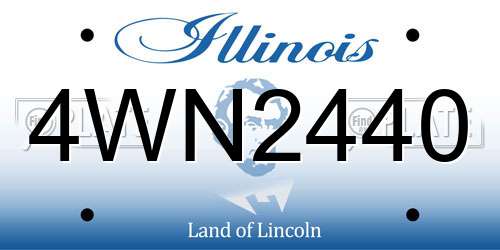 4WN2440 Illinois License Plate