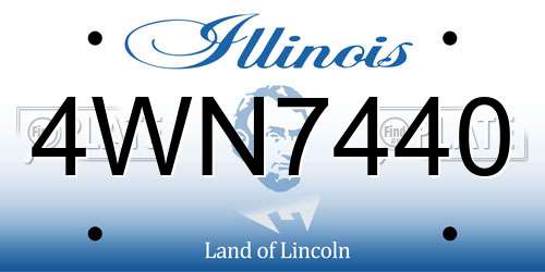 4WN7440 Illinois License Plate