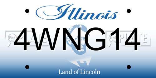 4WNG14 Illinois License Plate