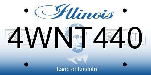 4WNT440 Illinois License Plate