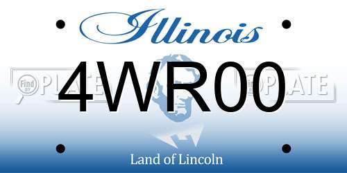 4WR00 Illinois License Plate