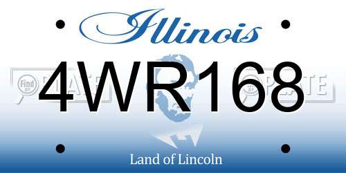 4WR168 Illinois License Plate