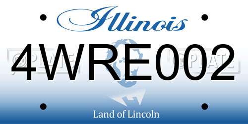 4WRE002 Illinois License Plate