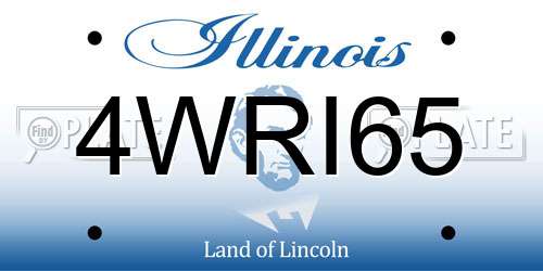 4WRI65 Illinois License Plate