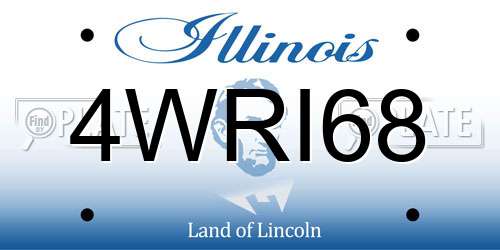 4WRI68 Illinois License Plate
