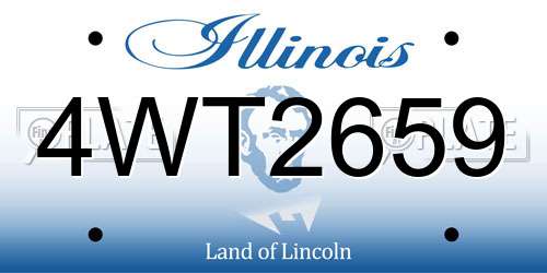 4WT2659 Illinois License Plate